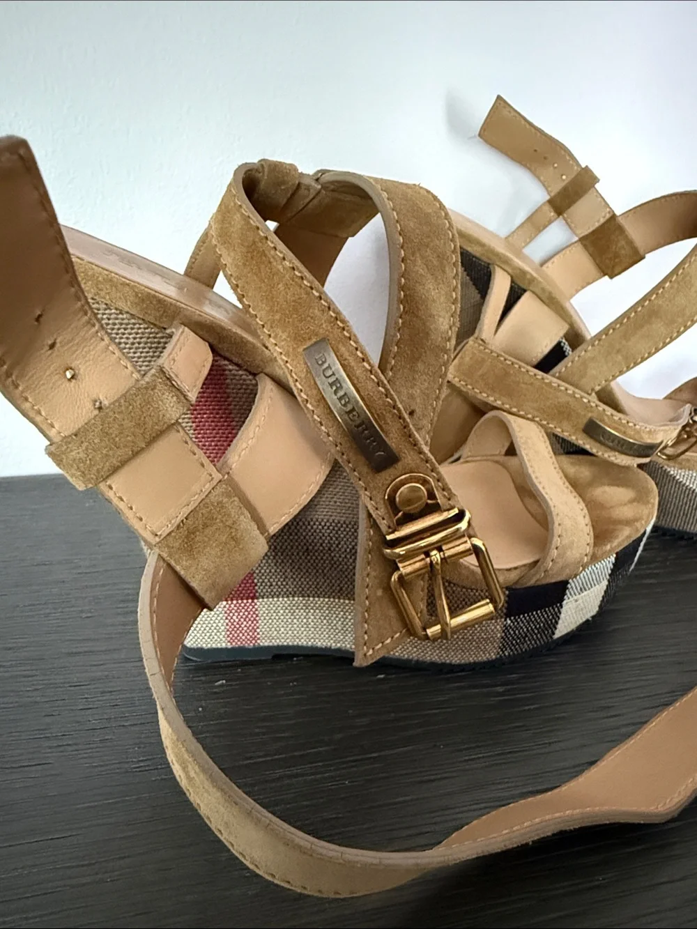 Burberry wedge sandals